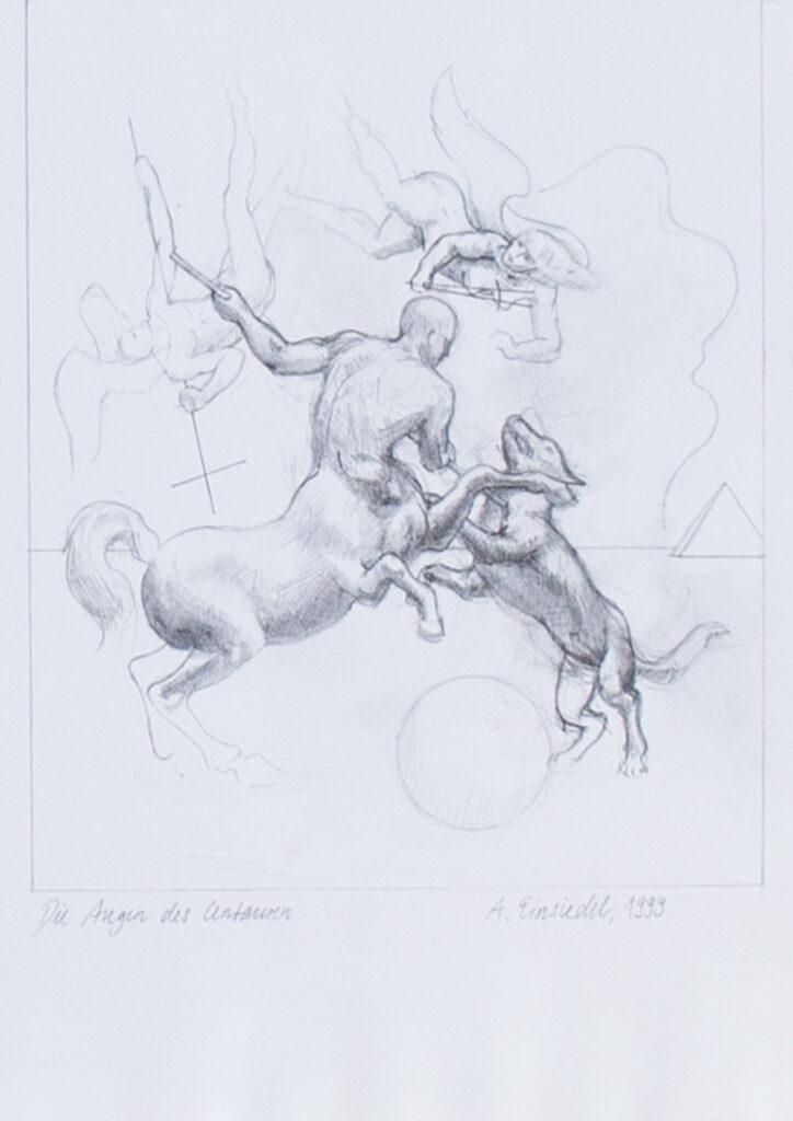 Alexander Einsiedel, Die Augen des Centauren, 1999, Bleistift, Maße unbekannt